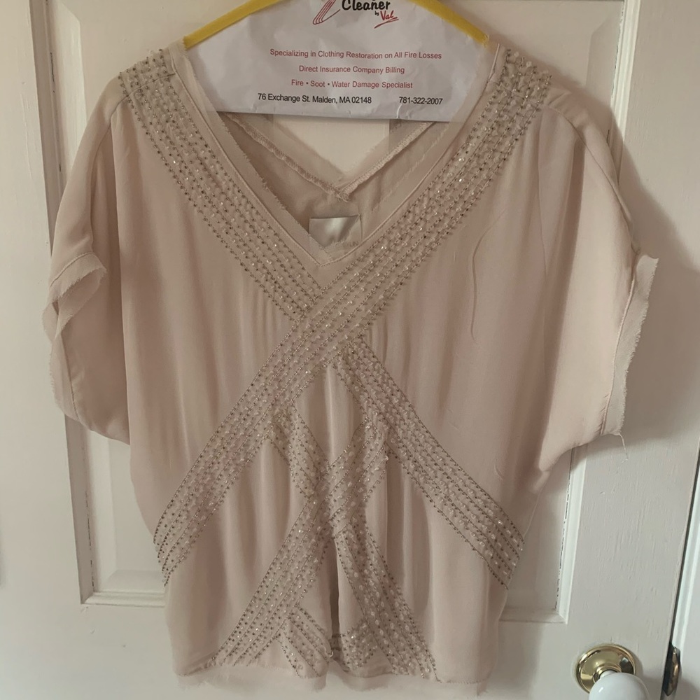 NWT Greylin Beaded Chiffon Top - Size M